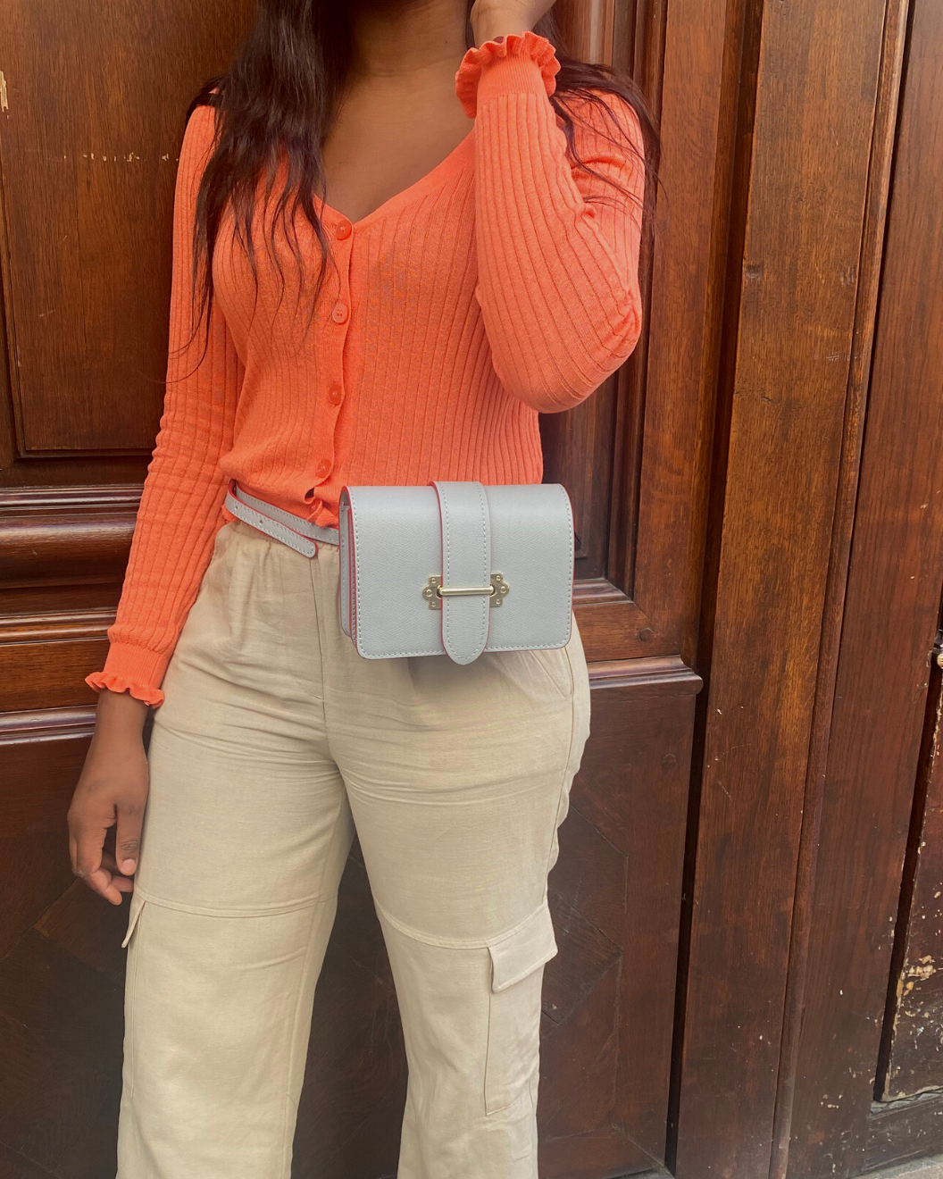 Sac Valentina Gris clair